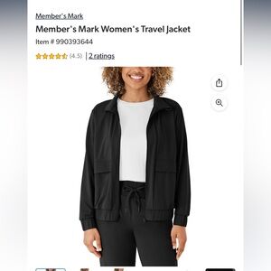 Women's Black Jacket & Wide Leg Pant